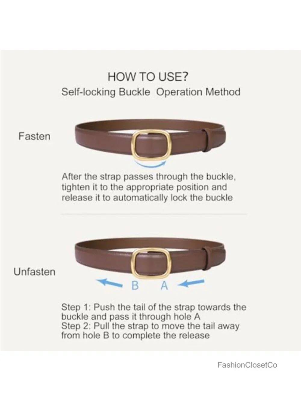 Leather Ratchet Belt Oval Gold Buckle Adjustable Plus Size